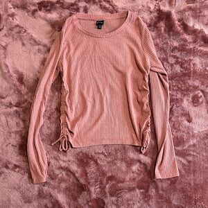 art class Pink Ribbed Long Sleeve Tee